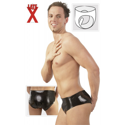 SLIP UOMO IN LATEX NERO CON...