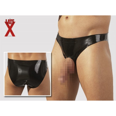 SLIP UOMO IN LATEX NERO CON...