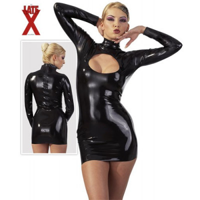 MINI ABITO IN LATEX NERO...