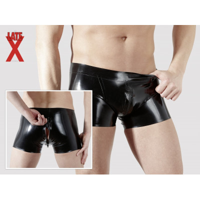 BOXER IN LATEX NERO CON...