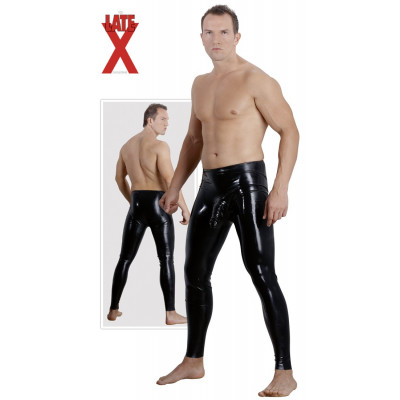 PANTALONI IN LATEX NERO CON...