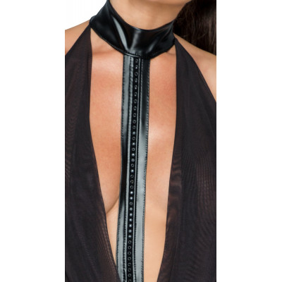 ABITO TRASPARENTE SEXY ADERENTE EFFETTO BAGNATO - NOIR HANDMADE