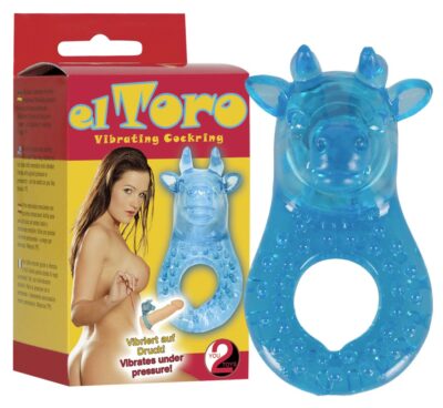 ANELLO FALLICO CON STIMOLAZIONE CLITORIDE EL TORO" BLU"