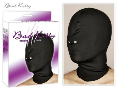 CAPPUCCIO CON APERTURA PER NASO BAD KITTY HOOD" NERO"