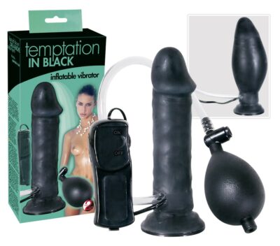 FALLO ANALE VIBRANTE GONFIABILE "TEMPTATION IN BLACK"