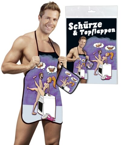 GREMBIULE E PRESINA CON STAMPA SEXY