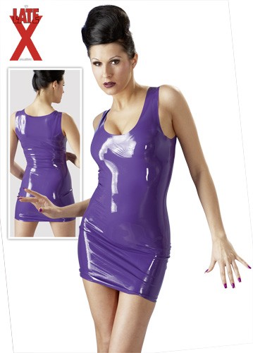 MINI ABITO IN LATEX VIOLA "LATEX DRESS PURPLE"