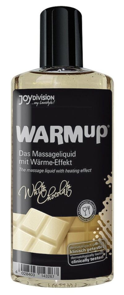 OLIO PER MASSAGGI AL CIOCCOLATO BIANCO CON EFFETTO CALORE WARMUP" - 150 ML"