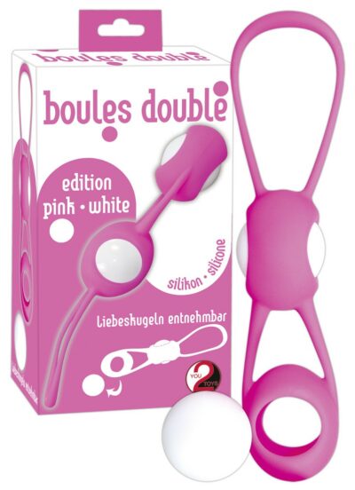 PALLINE DELL'AMORE IN SILICONE "BOULES DOUBLE" ROSA
