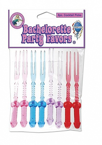 SET 8 FORCHETTE TRANSLUCIDE A FORMA DI PENE