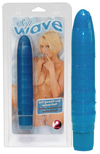 VIBRATORE CLASSICO "SOFT WAVE" BLU - 19 CM