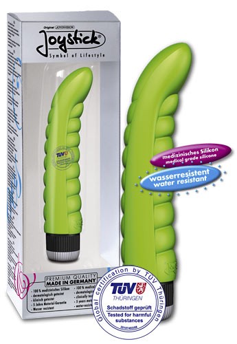 VIBRATORE PUNTO G CON SCANALATURE SAILOR" VERDE - 18 CM"