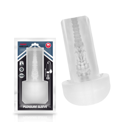 PUMP ADDICTED - PLEASURE SLEEVE MASTUBADOR SIZE M
