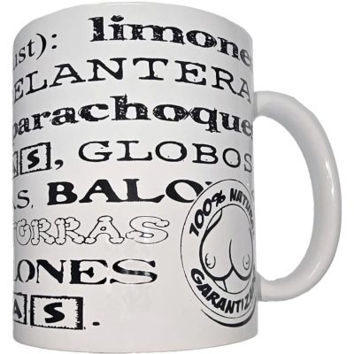DIABLO PICANTE - WHITE MUG WITH BOOB SYNONYMS 370 ML