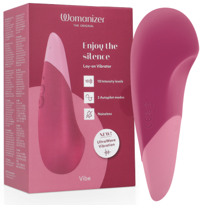 WOMANIZER - VIBE LAY-ON SILENT VIBRATOR DUSKY PINK