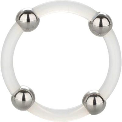 CALEXOTICS - STEEL BEADED SILICONE RING L